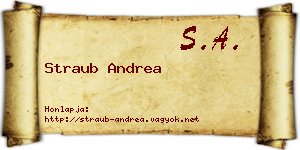 Straub Andrea névjegykártya